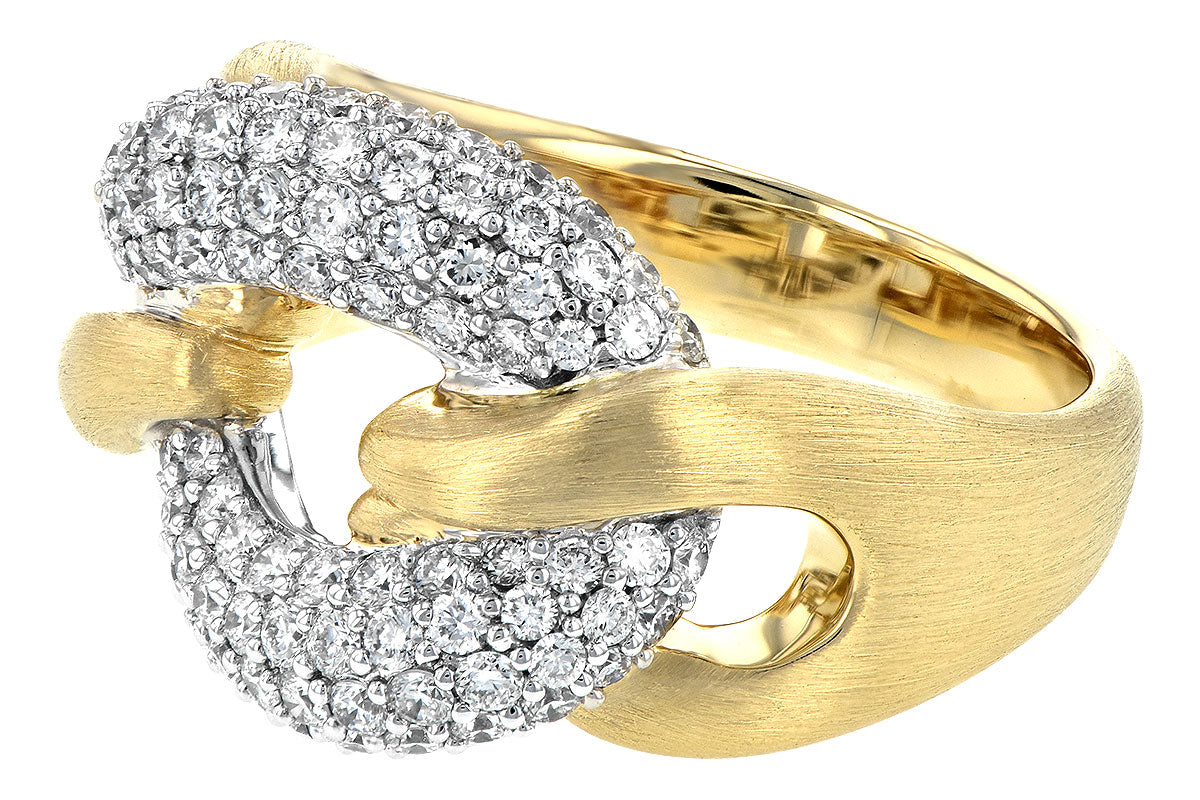 Allison Kaufman Diamond Ring in 14K Yellow & White Gold, 0.90 ctw, alternate view
