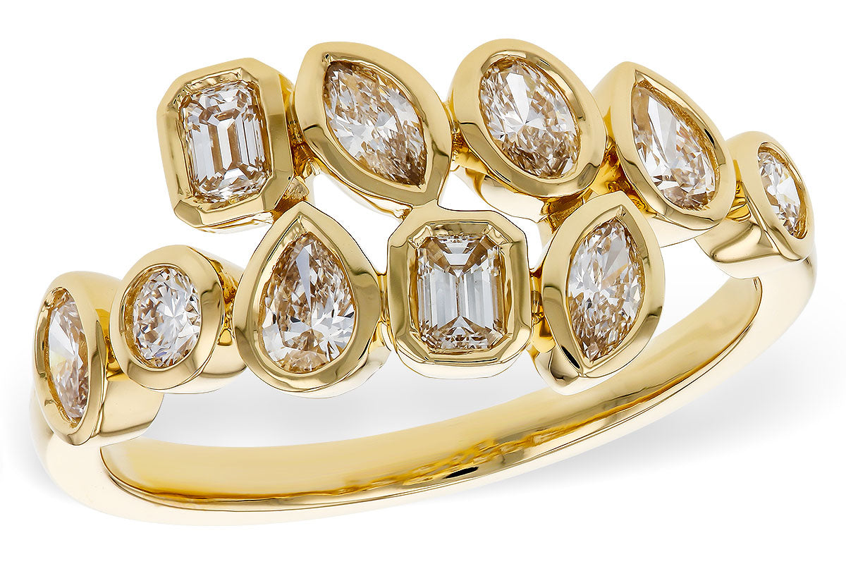 Allison Kaufman Fancy-Cut Diamond Ring in 14K Yellow Gold, 0.85 ctw