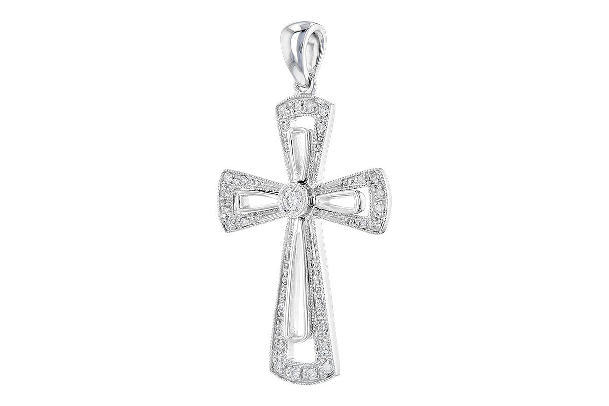 Allison Kaufman Diamond Pendant in 14K White Gold, 0.15 ctw, alternate view