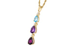 Allison Kaufman Multi-Gemstone & Diamond Necklace in 14K Yellow Gold, 2.00 ctw, alternate view