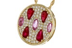 Allison Kaufman Ruby, Pink Sapphire & Diamond Necklace in 14K Yellow Gold, 1.82 ctw, alternate view