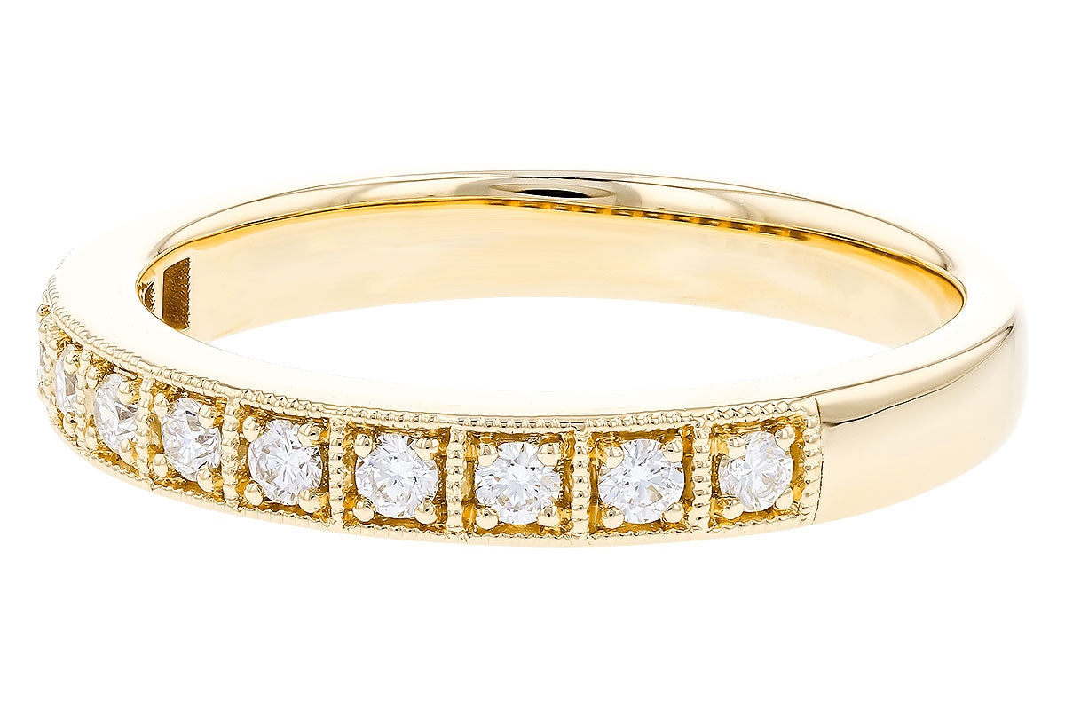 Allison Kaufman Diamond Wedding Band in 14K Yellow Gold, 0.23 ctw, alternate view