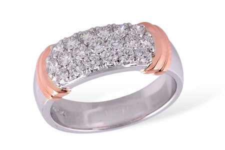 Allison Kaufman Diamond Wedding Band in 14K Two-Tone Gold, 0.75 ctw