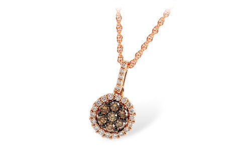 Allison Kaufman Brown Diamond Necklace in 14K Rose Gold, 0.51 ctw