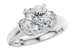 Allison Kaufman Diamond Engagement Ring Semi-Mount in 14K White Gold, 0.16 ctw (L7945)