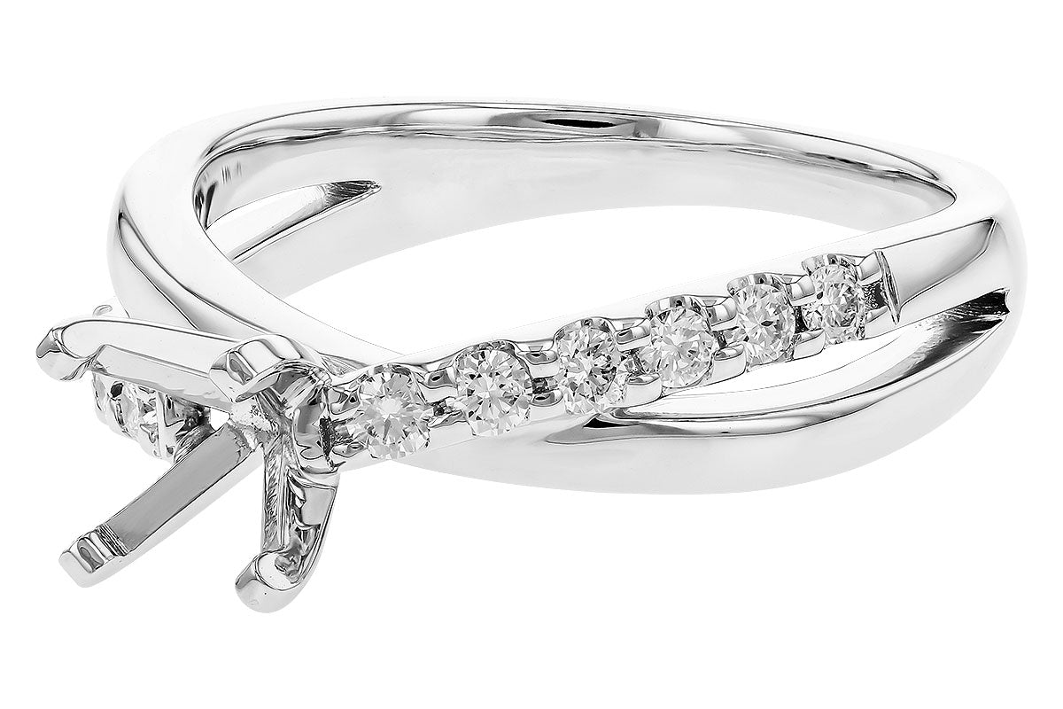 Allison Kaufman Diamond Wedding Band in 14K White Gold, 0.32 ctw (L7833), alternate view