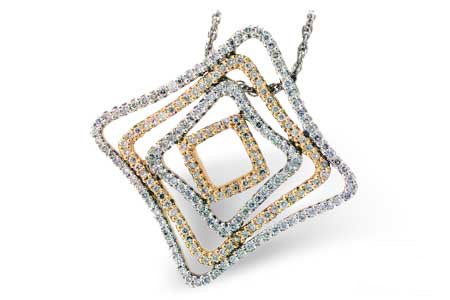 Allison Kaufman Diamond Necklace in 14K Yellow & White Gold, 0.73 ctw (X14543)