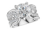 Allison Kaufman Diamond Engagement Ring Semi-Mount in 14K White Gold, 0.50 ctw (L7913)