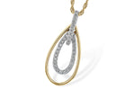 Allison Kaufman Diamond Necklace in 14K Yellow & White Gold, 0.24 ctw (N7364)