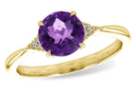 Allison Kaufman Amethyst & Diamond Ring in 14K Yellow Gold, 1.30 ctw