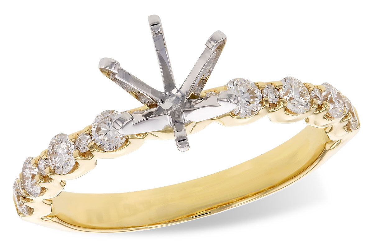 Allison Kaufman Diamond Engagement Ring Semi-Mount in 14K Yellow Gold, 0.50 ctw (L7873)