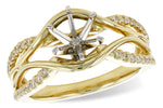 Allison Kaufman Diamond Engagement Ring Semi-Mount in 14K Yellow Gold, 0.25 ctw (L7617)