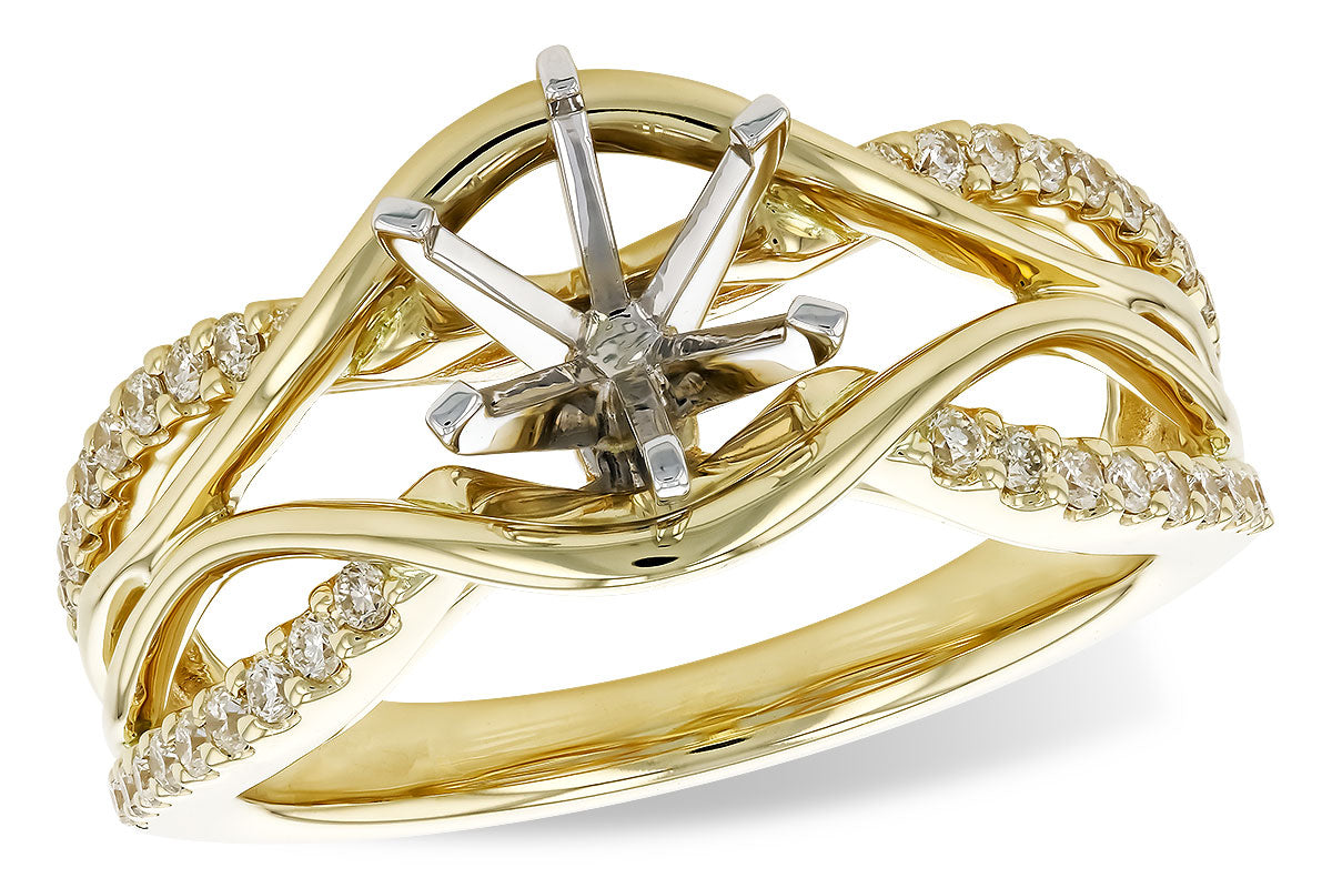 Allison Kaufman Diamond Engagement Ring Semi-Mount in 14K Yellow Gold, 0.25 ctw (L7617)