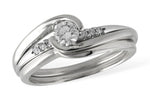 Allison Kaufman Diamond Bridal Set in 14K White Gold, 0.30 ctw