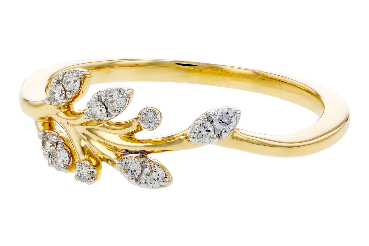Allison Kaufman Diamond Ring in 14K Yellow Gold, 0.12 ctw, alternate view