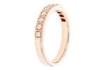 Allison Kaufman Diamond Wedding Band in 14K Rose Gold, 0.23 ctw, alternate view