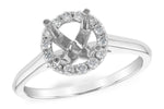 Allison Kaufman Diamond Engagement Ring Semi-Mount in 14K White Gold, 0.22 ctw (LR113-22)