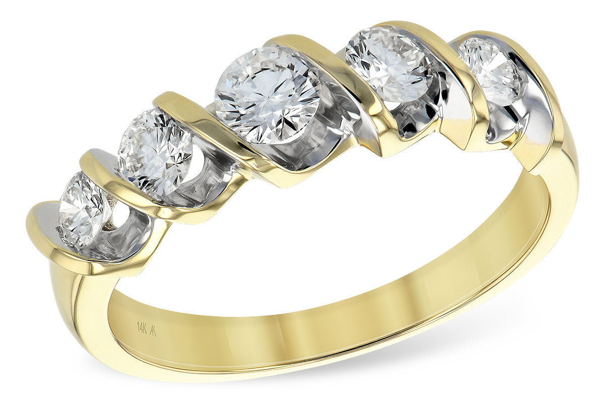 Allison Kaufman Diamond Wedding Band in 14K Yellow Gold, 0.75 ctw (WR115-75)