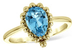 Allison Kaufman Blue Topaz Ring in 14K Yellow Gold, 1.55 ctw