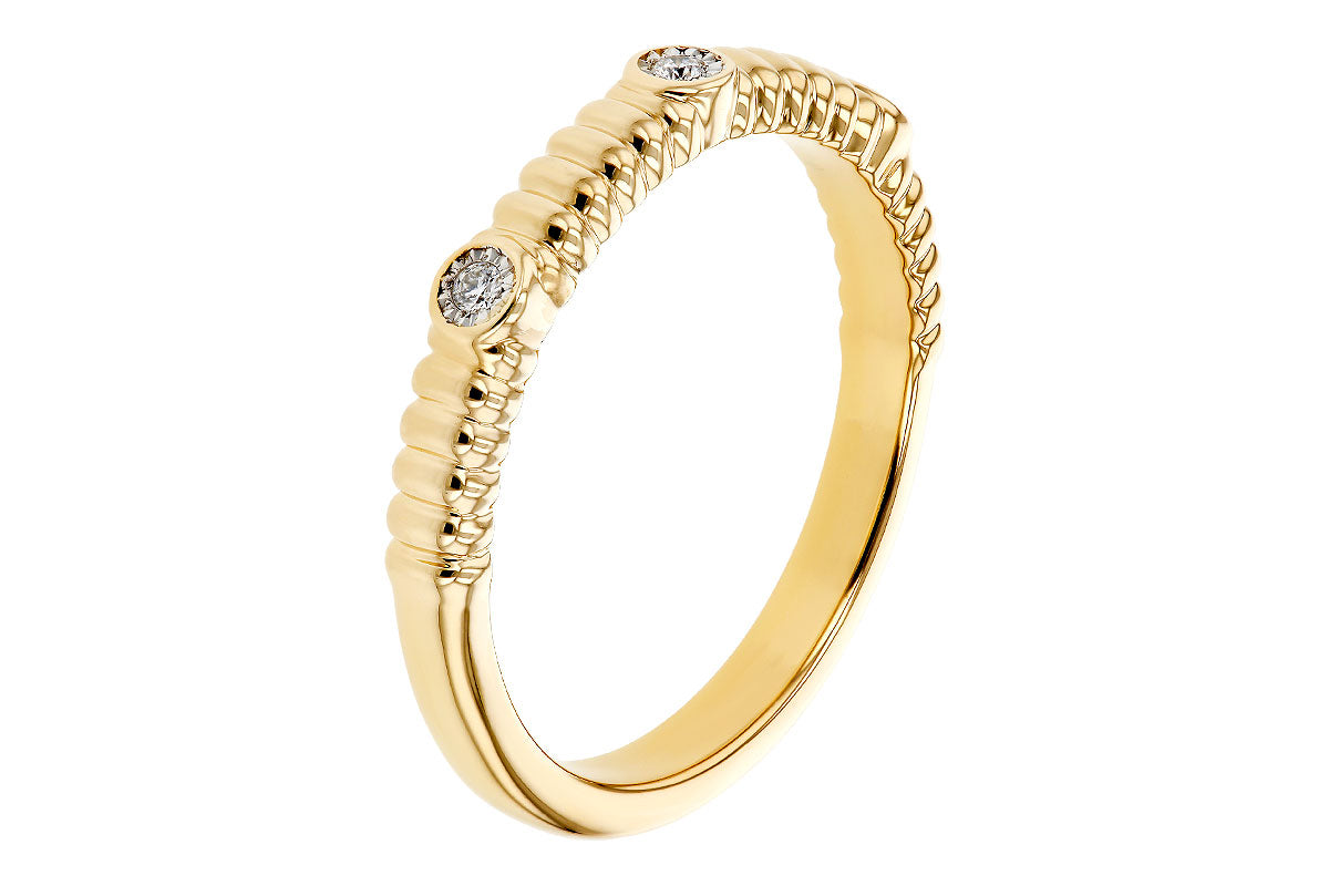 Allison Kaufman Diamond Wedding Band in 14K Yellow Gold, 0.03 ctw, alternate view