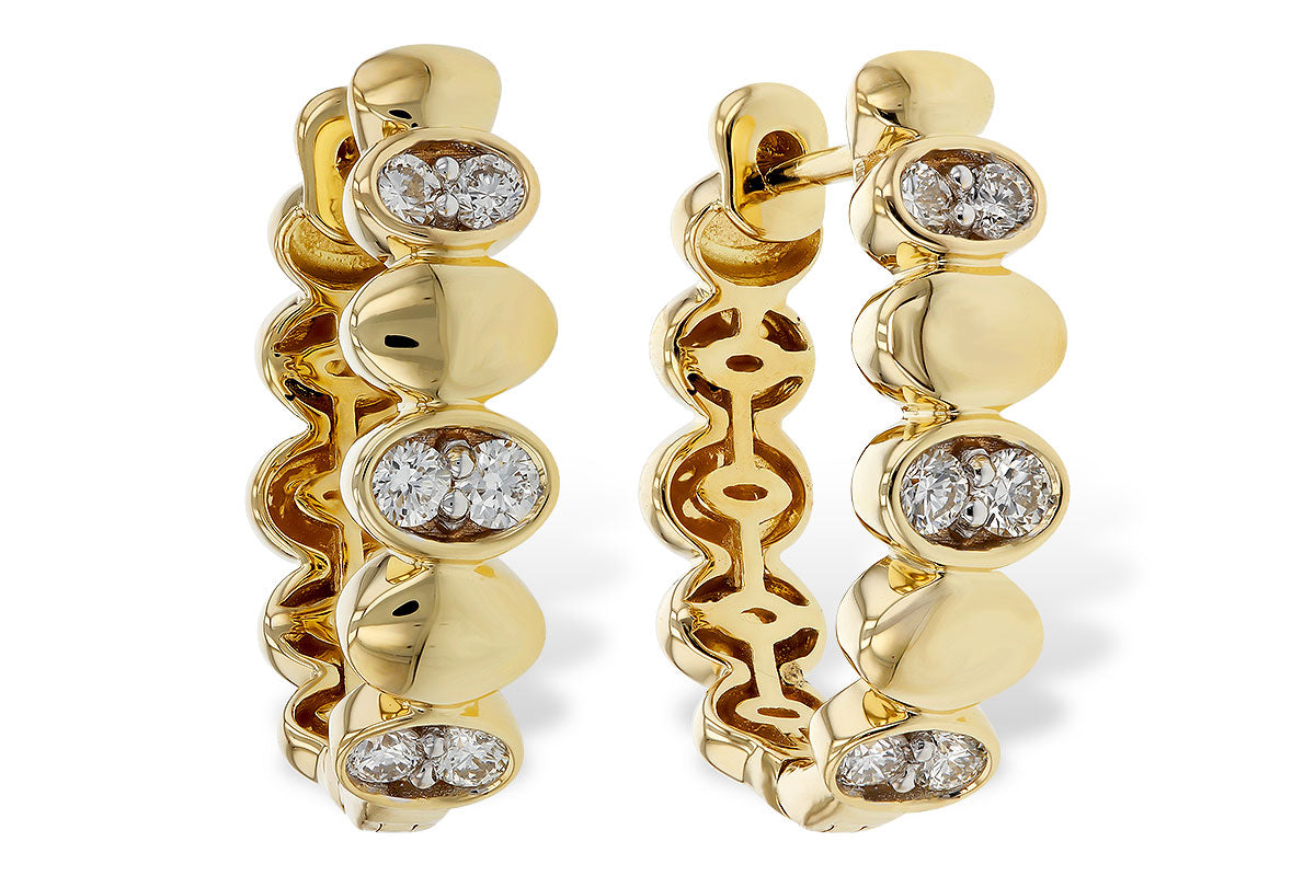Allison Kaufman Diamond Earrings in 14K Yellow Gold, 0.36 ctw (E2398)