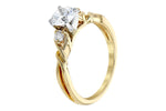 Allison Kaufman Diamond Engagement Ring Semi-Mount in 14K Yellow Gold, 0.14 ctw, alternate view