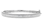 Allison Kaufman Diamond Bangle Bracelet in 14K White Gold, 5.30 ctw
