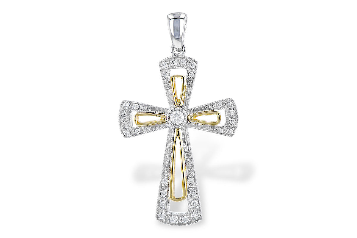 Allison Kaufman Diamond Pendant in 14K Two-Tone Gold, 0.15 ctw