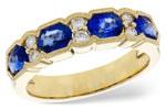 Allison Kaufman Sapphire & Diamond Wedding Band in 14K Yellow Gold, 1.90 ctw (W2295)