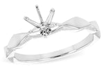 Allison Kaufman Engagement Ring Semi-Mount in 14K White Gold (L7824)