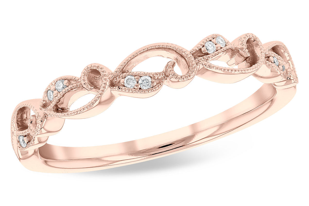 Allison Kaufman Diamond Wedding Band in 14K Rose Gold, 0.03 ctw