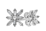 Allison Kaufman Baguette Diamond Earrings in 14K White Gold, 0.22 ctw, alternate view
