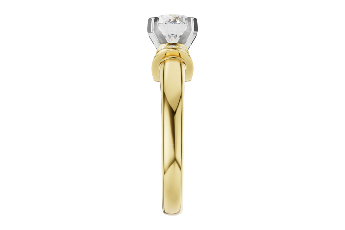 Allison Kaufman Diamond Engagement Ring Semi-Mount in 14K Yellow Gold, 0.16 ctw (L7945), alternate view