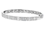 Allison Kaufman Baguette Diamond Bangle Bracelet in 14K White Gold, 1.25 ctw, alternate view