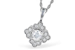 Allison Kaufman Diamond Necklace in 14K White Gold, 0.25 ctw (N8265)