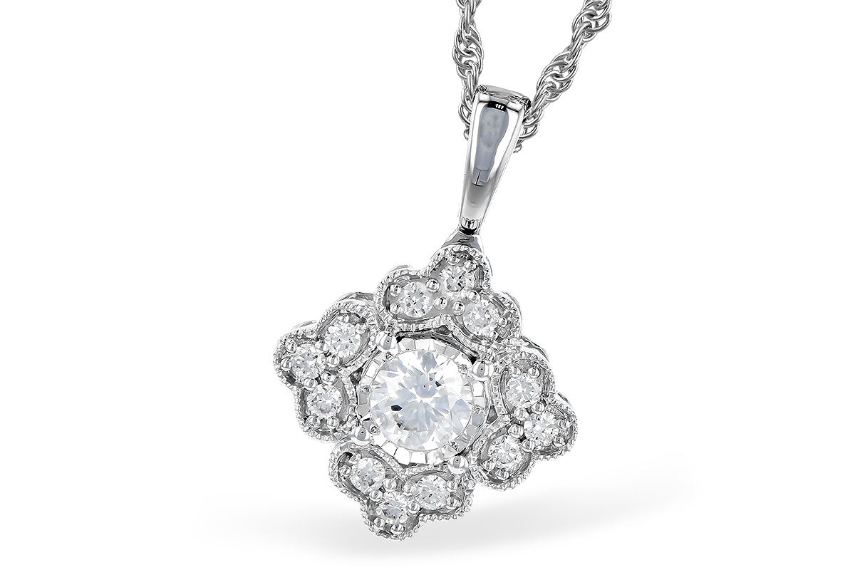 Allison Kaufman Diamond Necklace in 14K White Gold, 0.25 ctw (N8265)