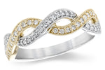 Allison Kaufman Diamond Wedding Band in 14K Yellow & White Gold, 0.25 ctw (WR837-25)