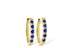 Allison Kaufman Sapphire & Diamond Earrings in 14K Yellow Gold, 0.30 ctw