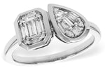 Allison Kaufman Baguette Diamond Ring in 14K White Gold, 0.25 ctw (D6077)