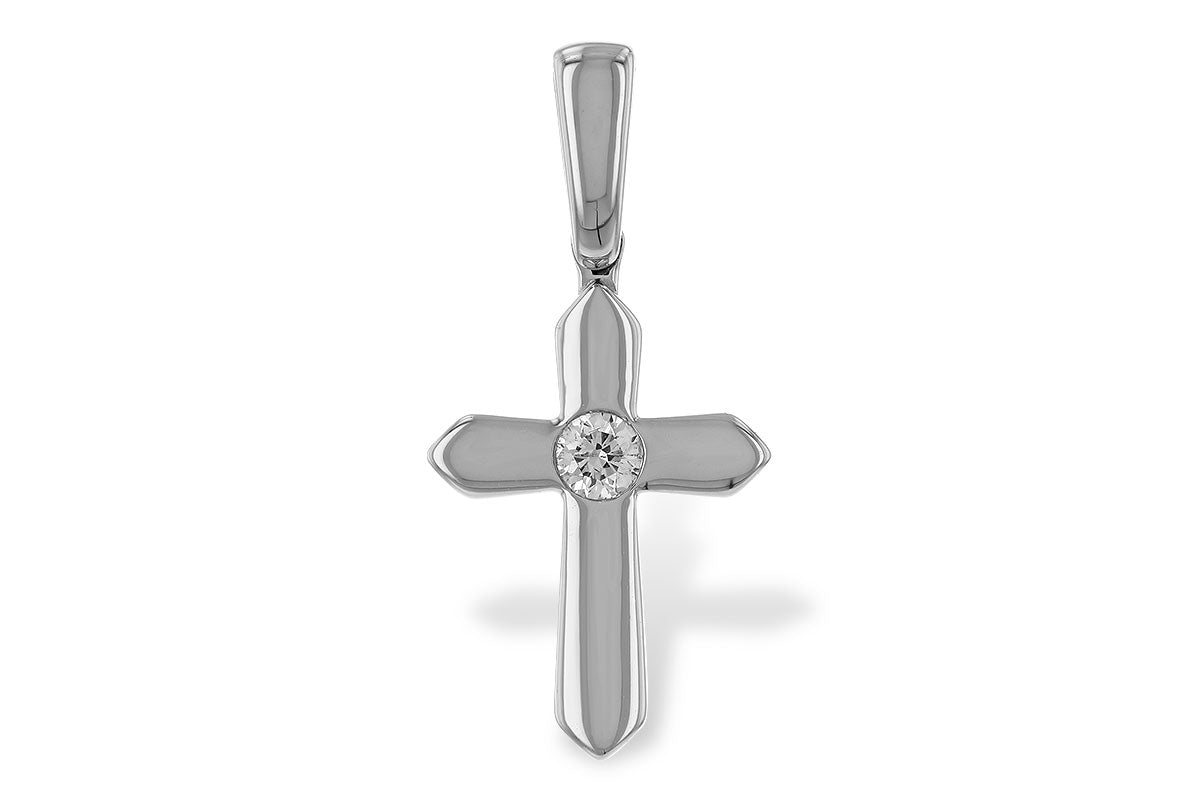 Allison Kaufman Diamond Pendant in 14K White Gold, 0.05 ctw (P6539)