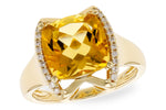 Allison Kaufman Citrine & Diamond Ring in 14K Yellow Gold, 3.85 ctw