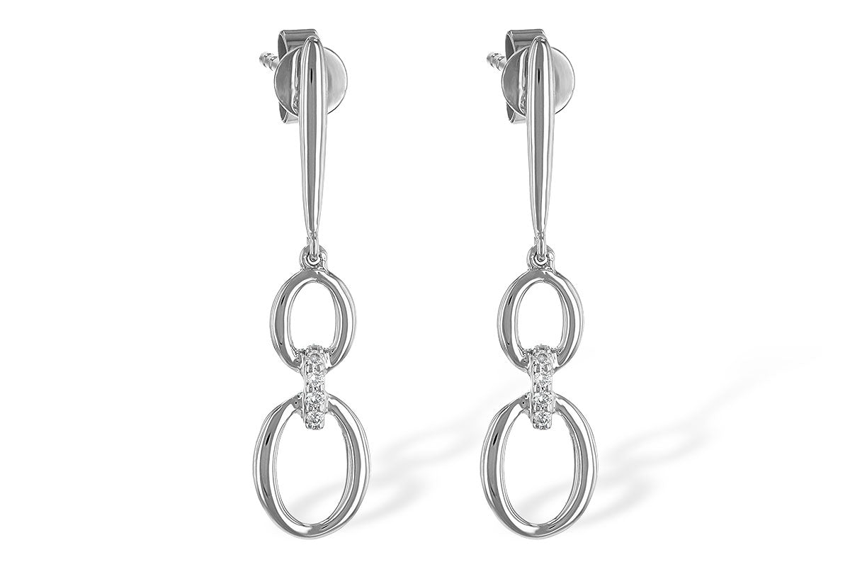Allison Kaufman Diamond Earrings in 14K White Gold, 0.03 ctw (E1970)