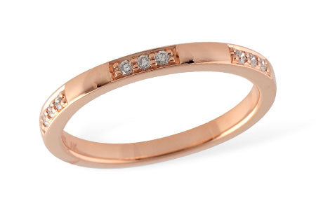 Allison Kaufman Diamond Wedding Band in 14K Rose Gold, 0.10 ctw
