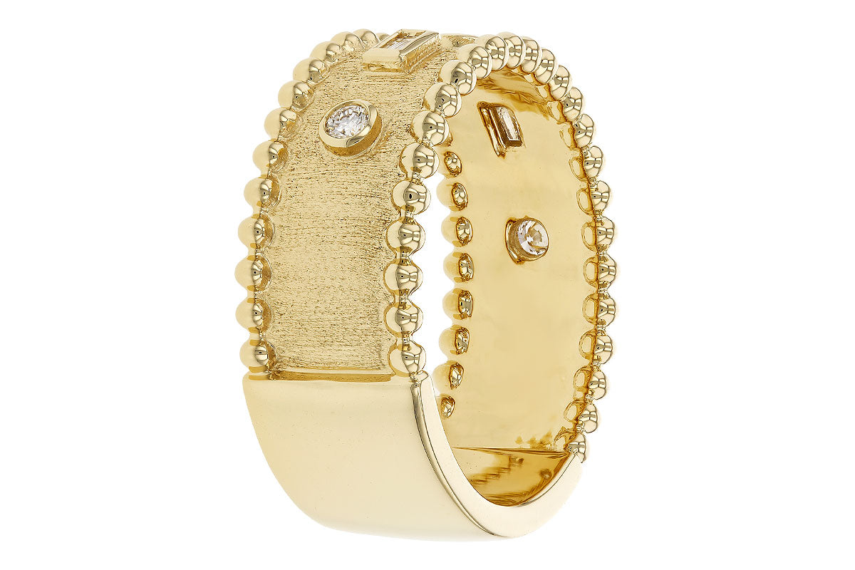 Allison Kaufman Baguette Diamond Wedding Band in 14K Yellow Gold, 0.11 ctw (W2569), alternate view