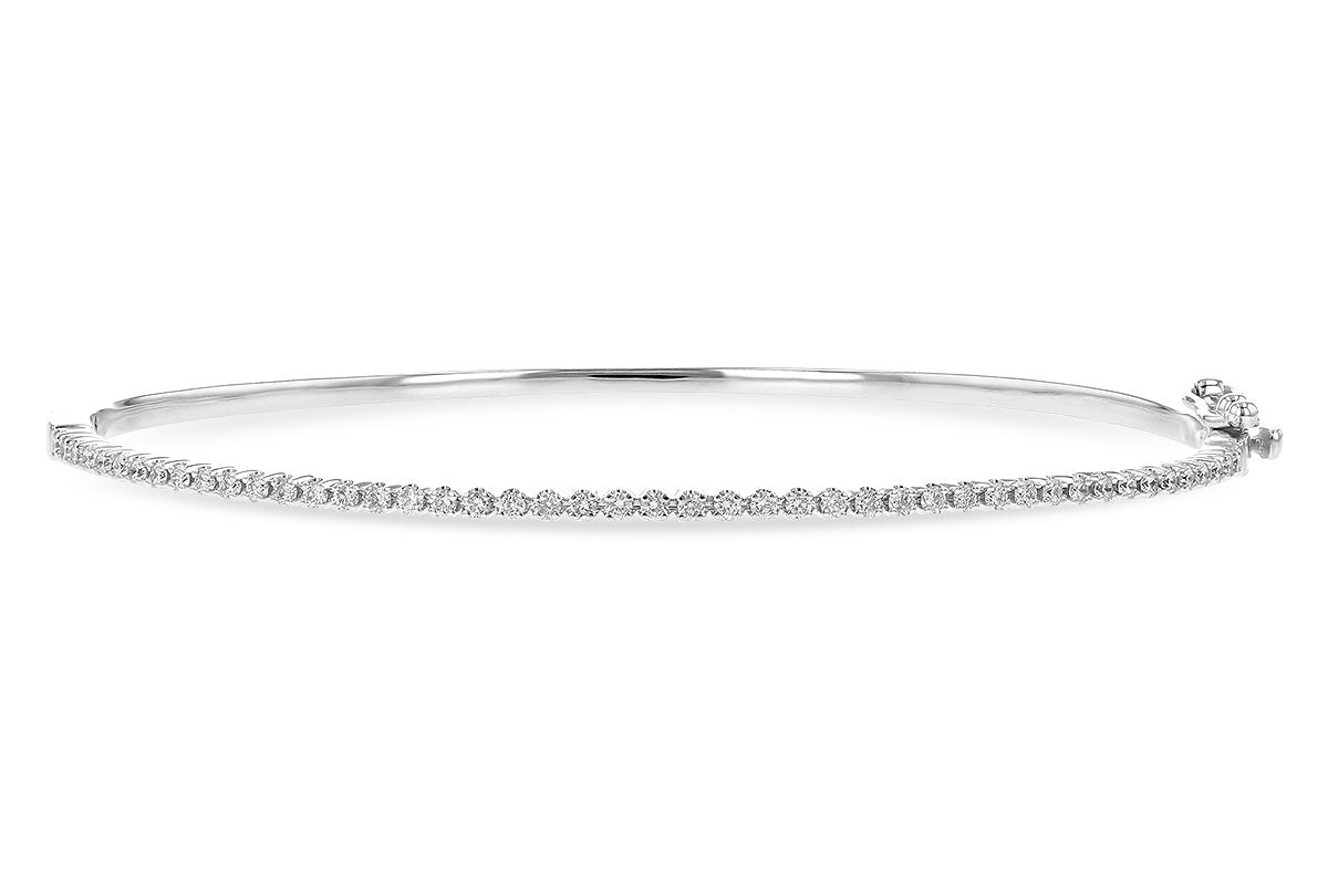 Allison Kaufman Diamond Bangle Bracelet in 14K White Gold, 0.50 ctw (BR82-50)