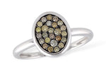 Allison Kaufman Multi-color Diamond Ring in 14K White Gold, 0.26 ctw