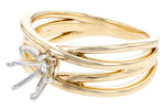 Allison Kaufman Engagement Ring Semi-Mount in 14K Yellow Gold (L7818), alternate view