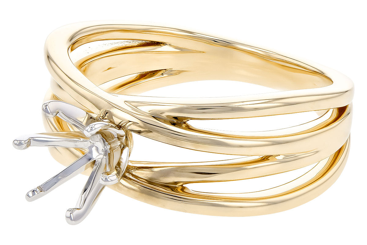 Allison Kaufman Engagement Ring Semi-Mount in 14K Yellow Gold (L7818), alternate view