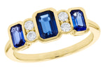 Allison Kaufman Sapphire & Diamond Ring in 14K Yellow Gold, 1.57 ctw
