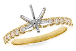 Allison Kaufman Diamond Engagement Ring Semi-Mount in 14K Yellow Gold, 0.33 ctw (L7854)